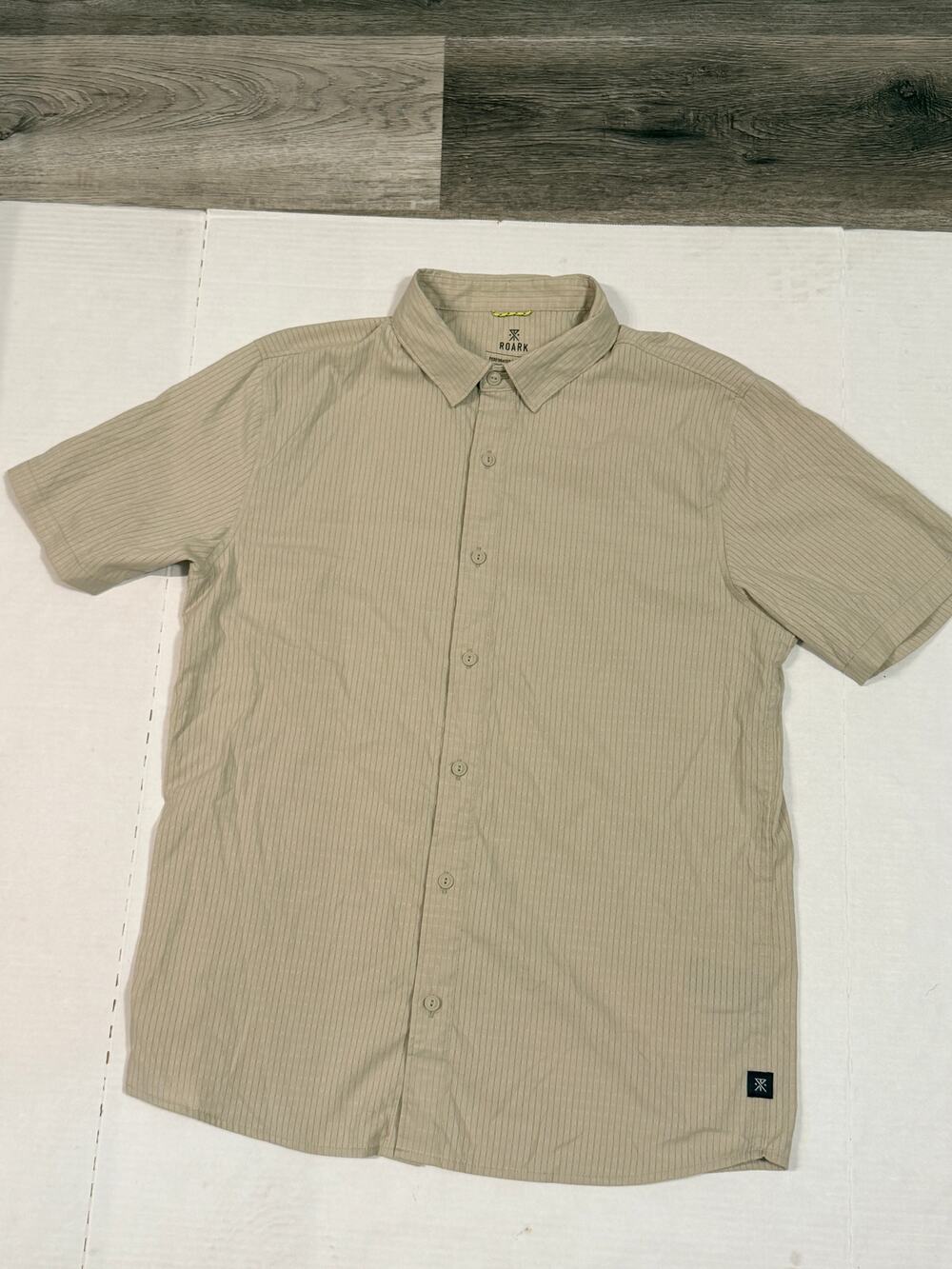 Roark Mens M Tactel Nylon Performance Shirt Short Sleeve Quick Dry Stretch